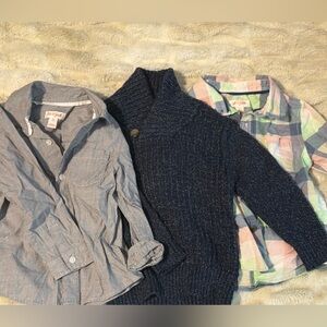 Cat & Jack Bundle for 3T boys: Button-Up Shirts and Sweaters